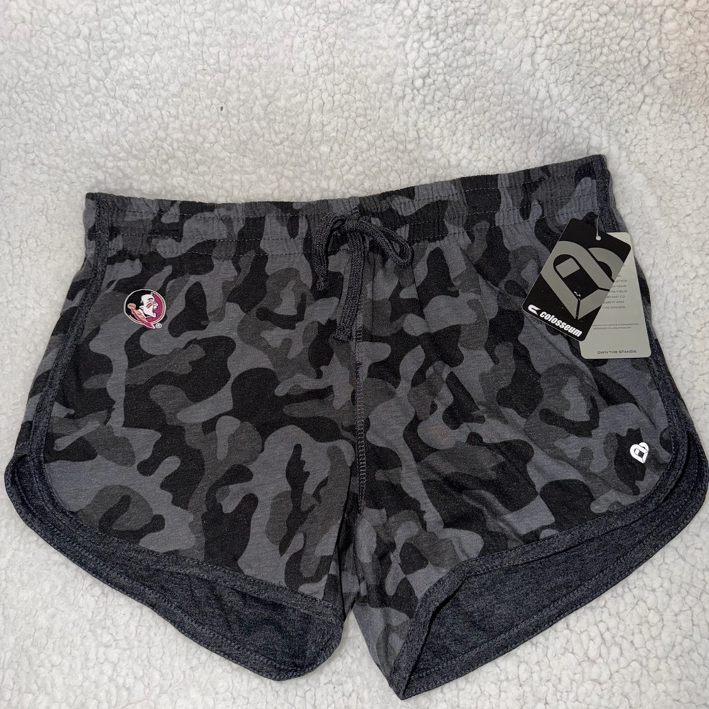 Colosseum Black & Gray Camo FSU Athletic Shorts